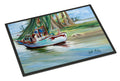Jeannie Shrimp Boat Doormat Indoor Outdoor 24H X 36W Front Door Mat Rugs for Entryway, Non Slip Washable Low Pile,