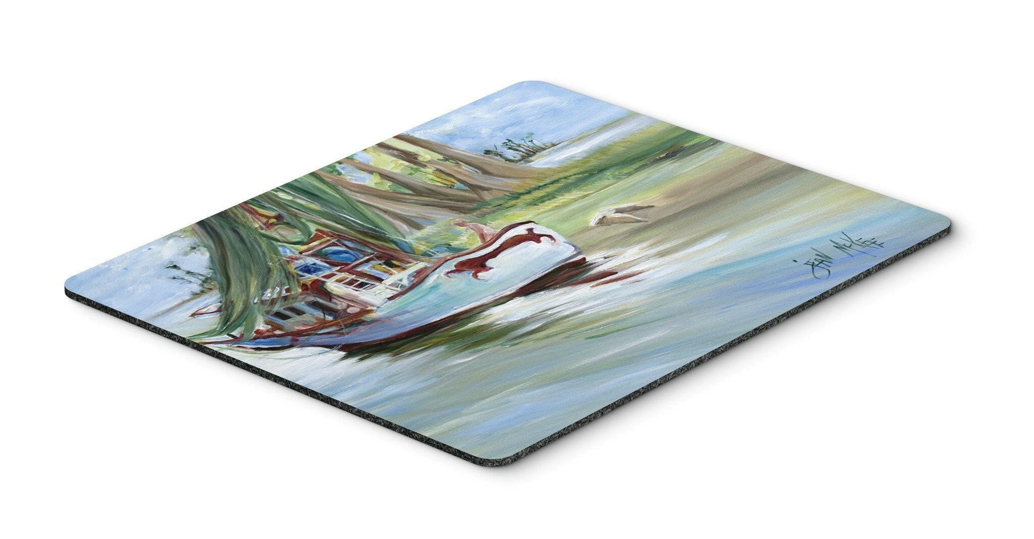 Jeannie Shrimp Boat Mouse Pad, Heat Resistant Trivet Hot Pad , Non Slip Rubber Desk Mat, Kitchen Counter Protector, Home Office Decor Gift