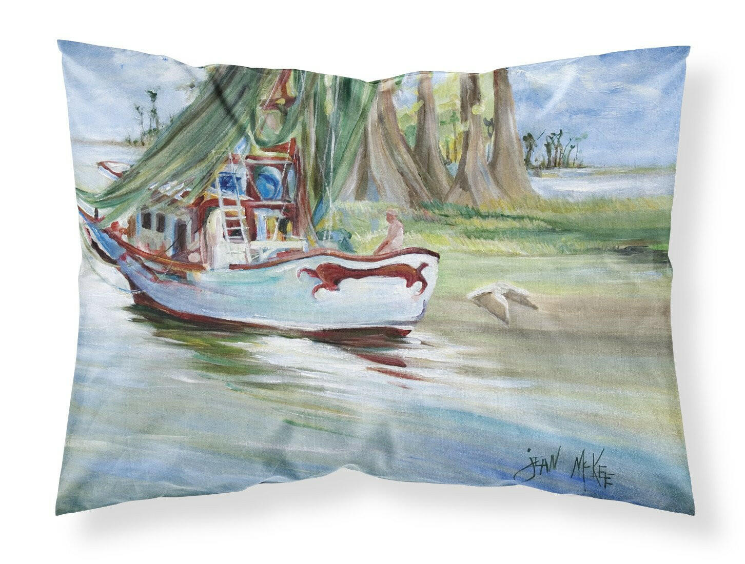 Jeannie Shrimp Boat Standard Pillowcase Lightweight Super Soft Easy Care Decorative Artwork Pillowcase, Standard