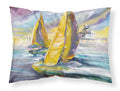 Sailboat with Middle Bay Lighthouse Standard Pillowcase Lightweight Super Soft Easy Care Decorative Artwork Pillowcase, Standard