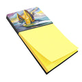 Sailboat with Middle Bay Lighthouse Watercolor Sticky Note Holder Refillable Dispenser Desk Accessory 3x3 Pad Gift