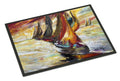 Red Sails Sailboat  Doormat Indoor Outdoor 18H X 27W Front Door Mat Rugs for Entryway, Non Slip Washable