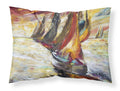 Red Sails Sailboat  Standard Pillowcase Lightweight Super Soft Easy Care Decorative Artwork Pillowcase, Standard