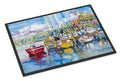 Paradise Yacht Club Sailboats Doormat Indoor Outdoor 18H X 27W Front Door Mat Rugs for Entryway, Non Slip Washable