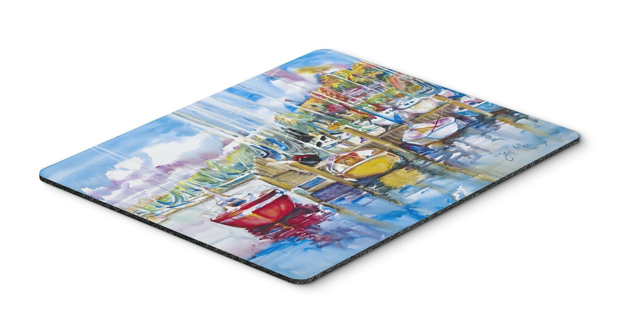 Paradise Yacht Club Sailboats Mouse Pad, Heat Resistant Trivet Hot Pad , Non Slip Rubber Desk Mat, Kitchen Counter Protector, Home Office Decor Gift