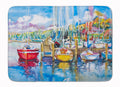 Paradise Yacht Club Sailboats Memory Foam Kitchen Mat Machine Washable Anti-Fatigue Cushion Comfort Bath or Kitchen Rug