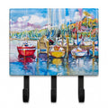 Paradise Yacht Club Sailboats Leash or Key Holder Wall Hooks, Coat Rack Wall Mount, for Hanging Keys, Towels, Aprons, Leashes