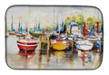 Paradise Yacht Club II Sailboats Dish Drying Mat Absorbent Dish Drying Mat Pad for Kitchen Counter Dish Drainer Mat for Countertop, 14 x 21", Multicolor