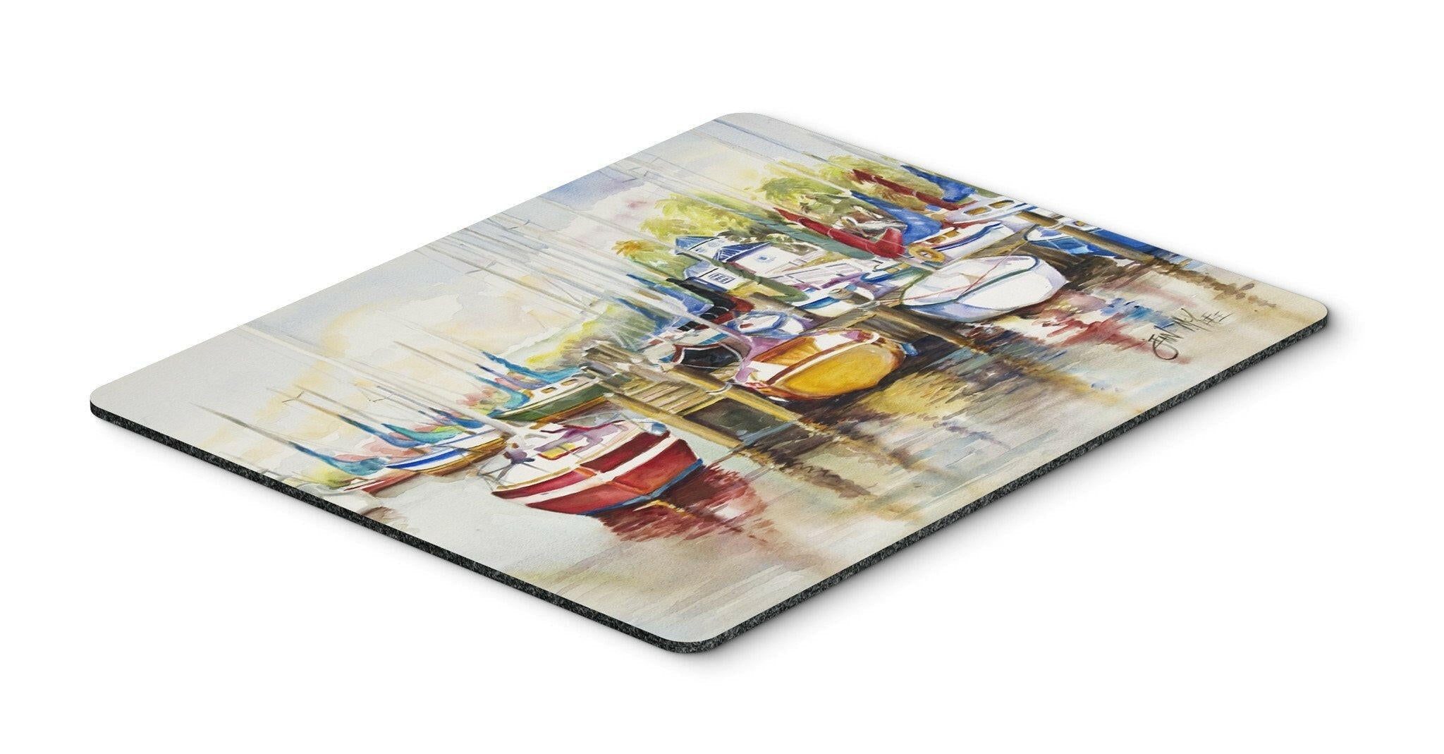 Paradise Yacht Club II Sailboats Mouse Pad, Heat Resistant Trivet Hot Pad , Non Slip Rubber Desk Mat, Kitchen Counter Protector, Home Office Decor Gift