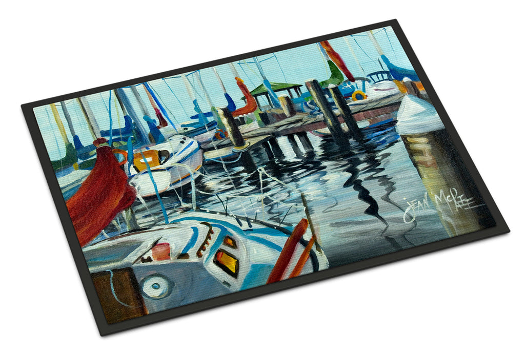 Orange Sail Sailboats Doormat Indoor Outdoor 24H X 36W Front Door Mat Rugs for Entryway, Non Slip Washable Low Pile,