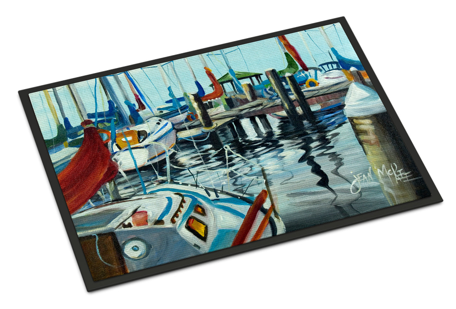 Orange Sail Sailboats Doormat Indoor Outdoor 24H X 36W Front Door Mat Rugs for Entryway, Non Slip Washable Low Pile,