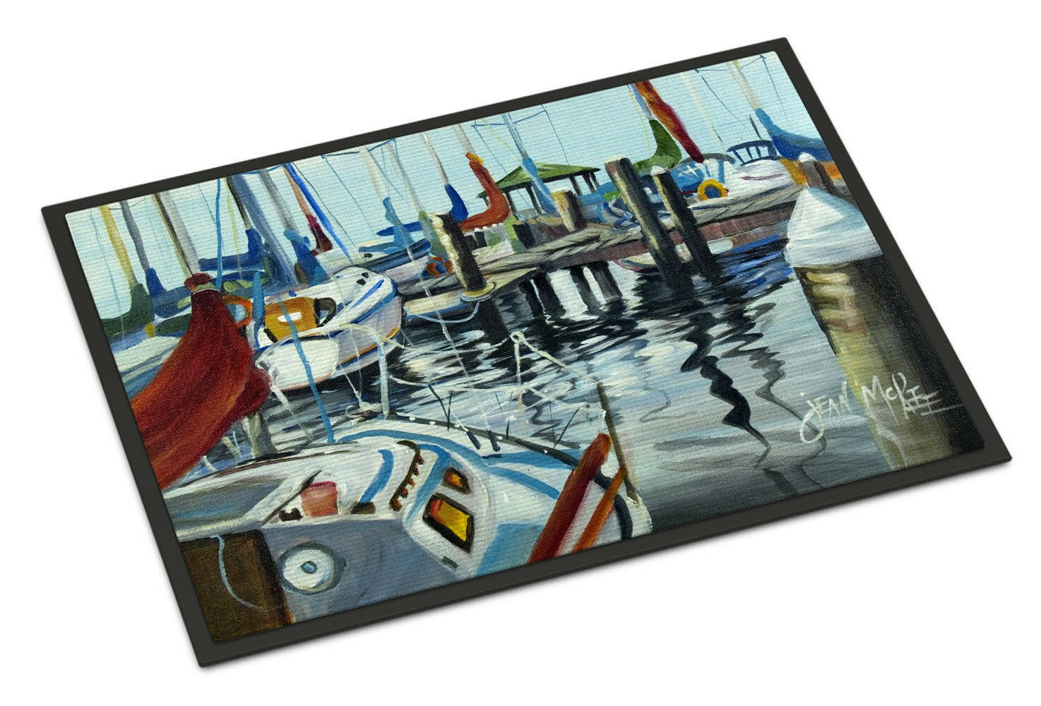 Orange Sail Sailboats Doormat Indoor Outdoor 18H X 27W Front Door Mat Rugs for Entryway, Non Slip Washable