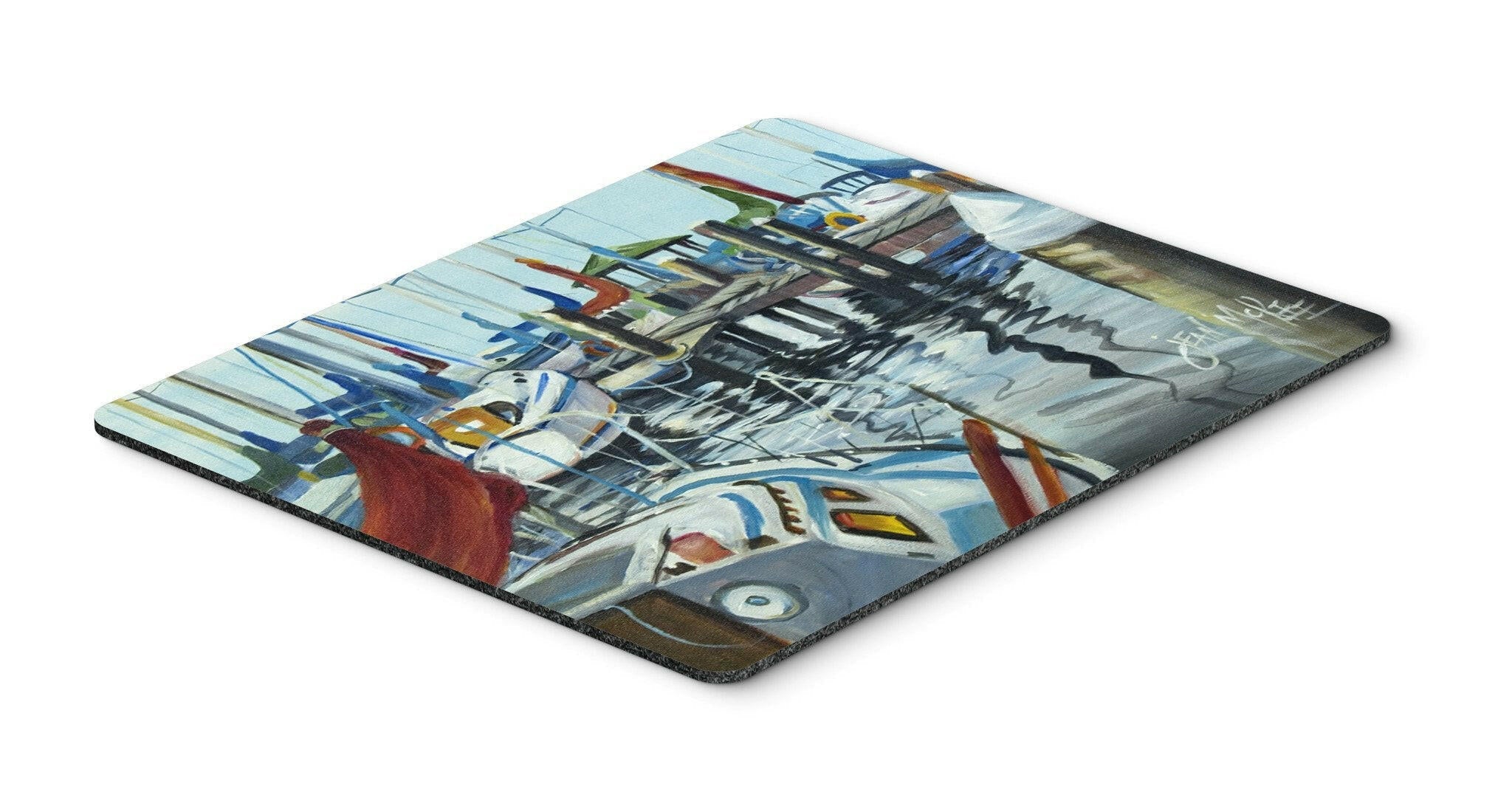 Orange Sail Sailboats Mouse Pad, Heat Resistant Trivet Hot Pad , Non Slip Rubber Desk Mat, Kitchen Counter Protector, Home Office Decor Gift