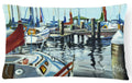 Orange Sail Sailboats Decorative Throw Pillow 12x16 Indoor Outdoor Accent Cushion, Fabric Cover with Insert for Sofa, Bed, Porch & Living Room