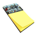 Orange Sail Sailboats Watercolor Sticky Note Holder Refillable Dispenser Desk Accessory 3x3 Pad Gift