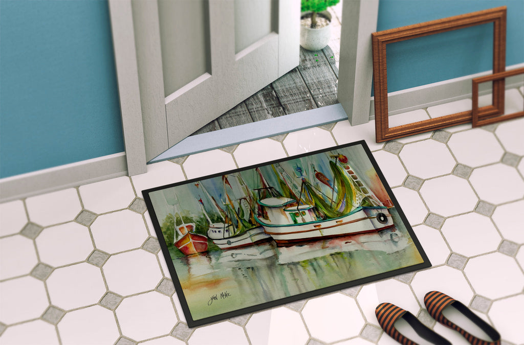 Ocean Springs Shrimper Doormat Indoor Outdoor 24H X 36W Front Door Mat Rugs for Entryway, Non Slip Washable Low Pile,