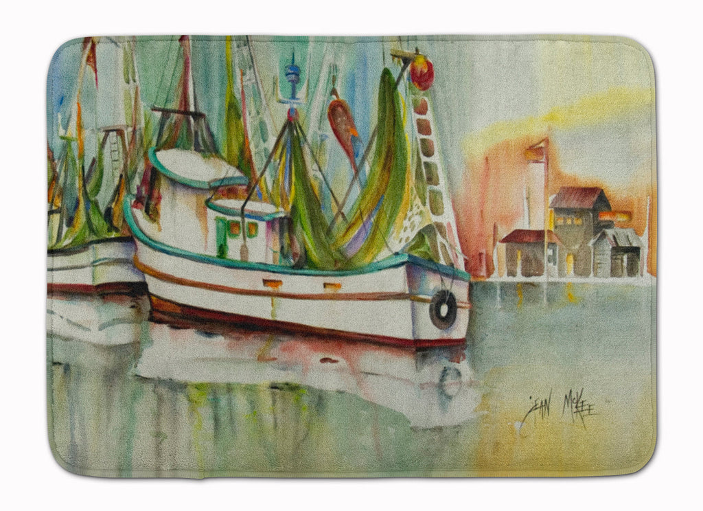 Ocean Springs Shrimper Memory Foam Kitchen Mat Machine Washable Anti-Fatigue Cushion Comfort Bath or Kitchen Rug