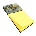 Ocean Springs Shrimper Watercolor Sticky Note Holder Refillable Dispenser Desk Accessory 3x3 Pad Gift