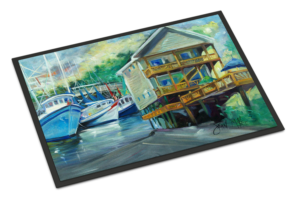 Ocean Springs Harbour Landing Doormat Indoor Outdoor 24H X 36W Front Door Mat Rugs for Entryway, Non Slip Washable Low Pile,