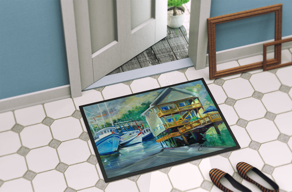 Ocean Springs Harbour Landing Doormat Indoor Outdoor 24H X 36W Front Door Mat Rugs for Entryway, Non Slip Washable Low Pile,