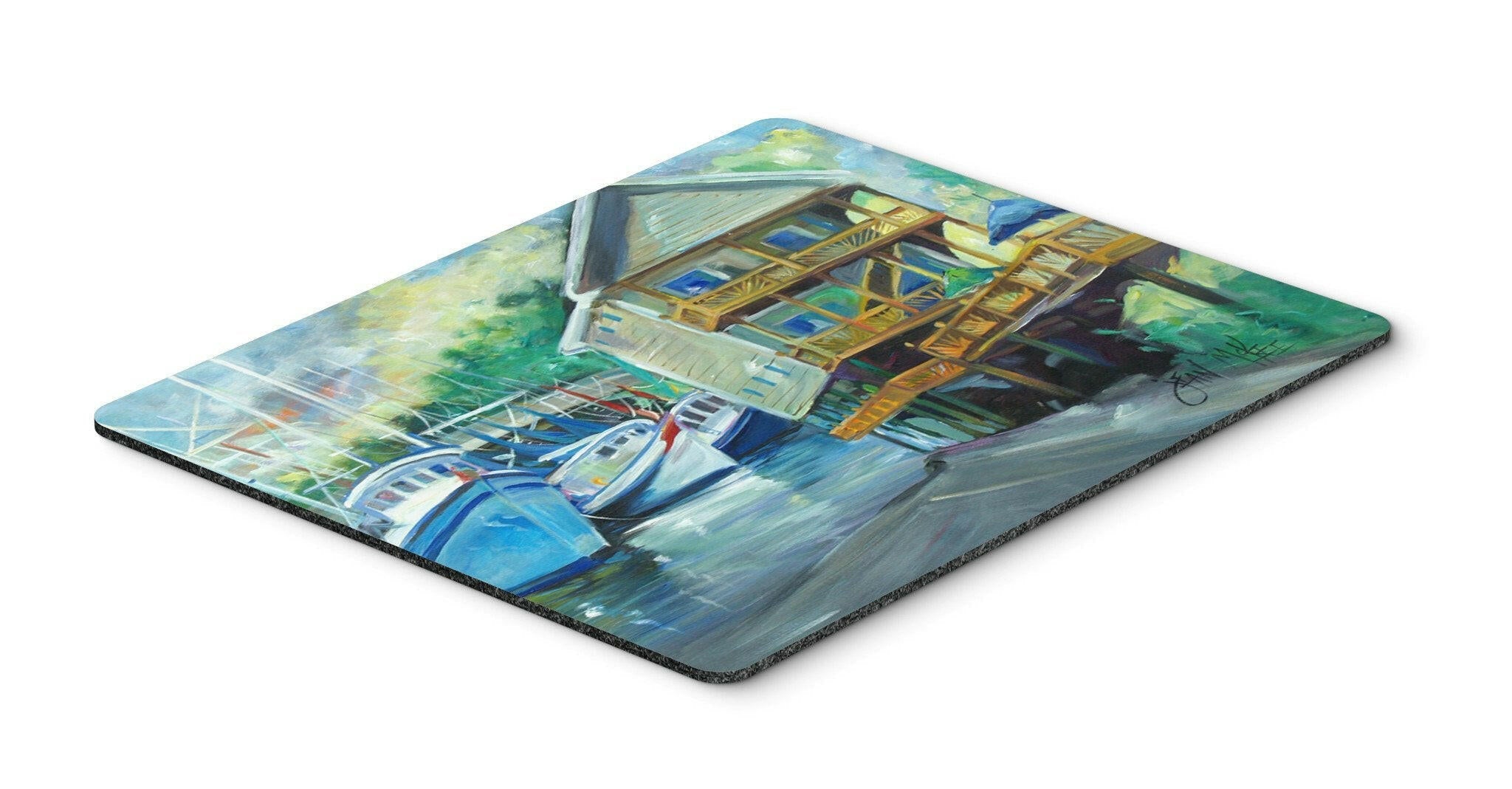 Ocean Springs Harbour Landing Mouse Pad, Heat Resistant Trivet Hot Pad , Non Slip Rubber Desk Mat, Kitchen Counter Protector, Home Office Decor Gift