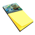 Ocean Springs Harbour Landing Watercolor Sticky Note Holder Refillable Dispenser Desk Accessory 3x3 Pad Gift