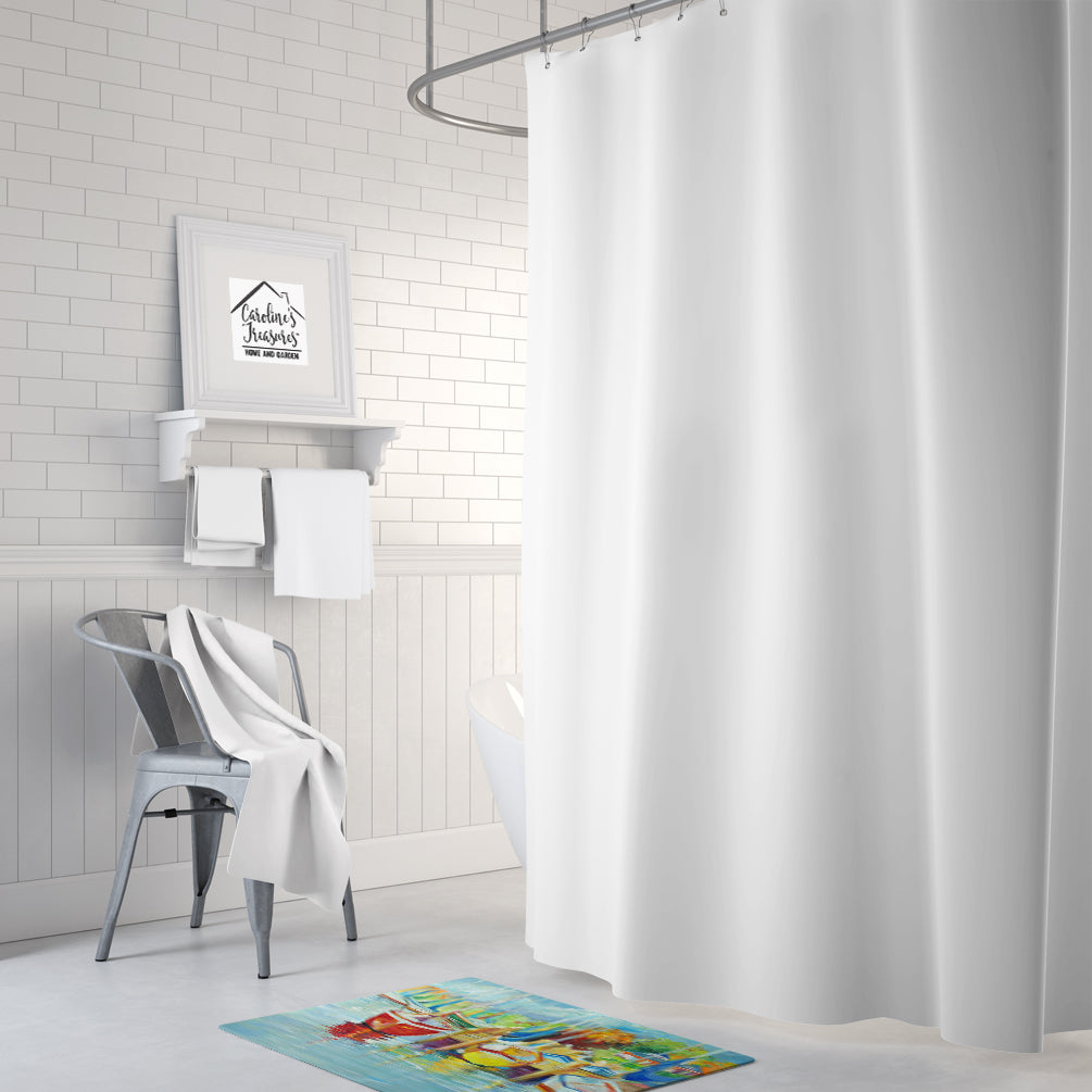 On the Dock Sailboats Memory Foam Kitchen Mat Machine Washable Anti-Fatigue Cushion Comfort Bath or Kitchen Rug