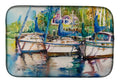 Safe Harbour Sailboats Dish Drying Mat Absorbent Dish Drying Mat Pad for Kitchen Counter Dish Drainer Mat for Countertop, 14 x 21", Multicolor
