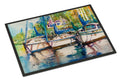 Safe Harbour Sailboats Doormat Indoor Outdoor 24H X 36W Front Door Mat Rugs for Entryway, Non Slip Washable Low Pile,