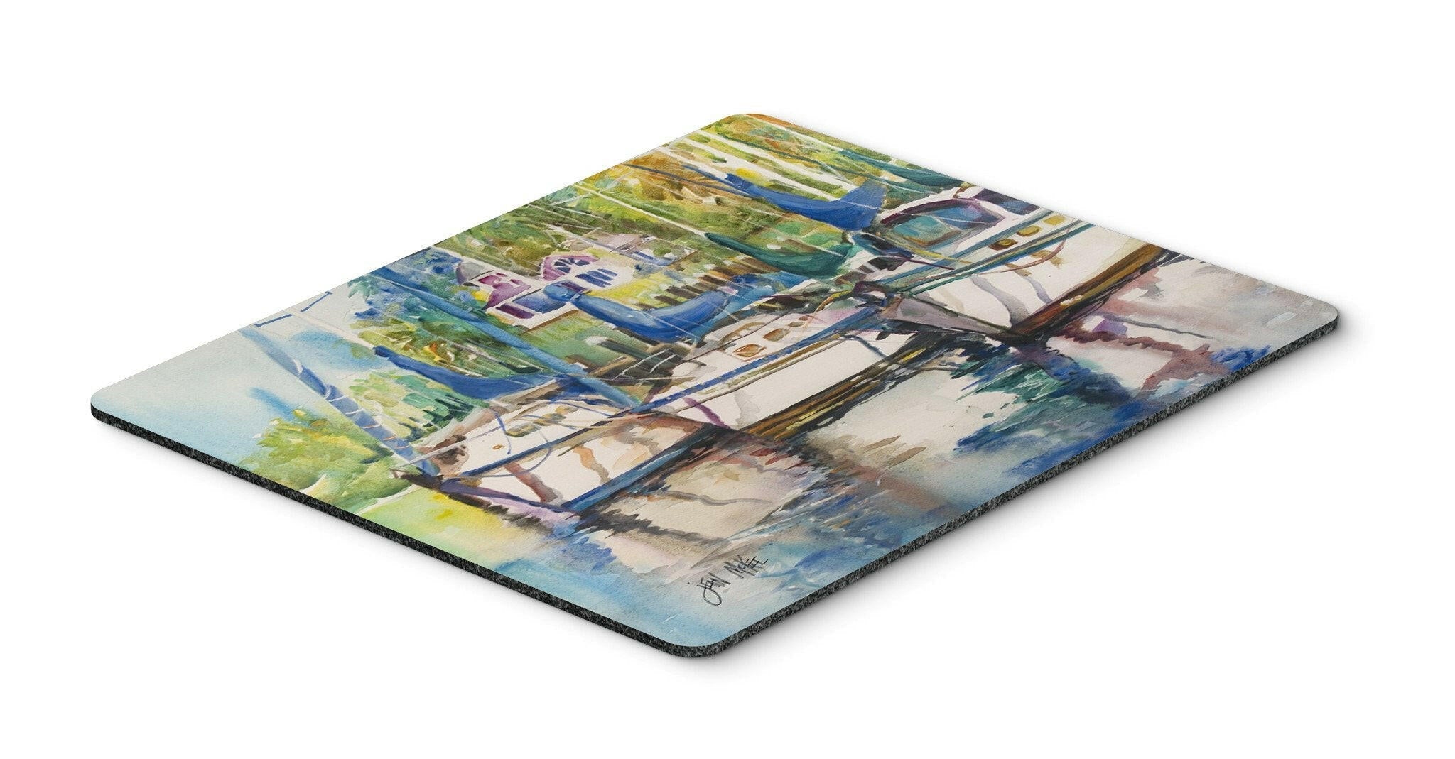 Safe Harbour Sailboats Mouse Pad, Heat Resistant Trivet Hot Pad , Non Slip Rubber Desk Mat, Kitchen Counter Protector, Home Office Decor Gift