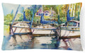 Safe Harbour Sailboats Decorative Throw Pillow 12x16 Indoor Outdoor Accent Cushion, Fabric Cover with Insert for Sofa, Bed, Porch & Living Room