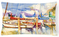 Run Away Sailboats Decorative Throw Pillow 12x16 Indoor Outdoor Accent Cushion, Fabric Cover with Insert for Sofa, Bed, Porch & Living Room