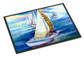 Rock my Boat Sailboats Doormat Indoor Outdoor 24H X 36W Front Door Mat Rugs for Entryway, Non Slip Washable Low Pile,
