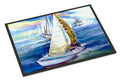 Rock my Boat Sailboats Doormat Indoor Outdoor 18H X 27W Front Door Mat Rugs for Entryway, Non Slip Washable
