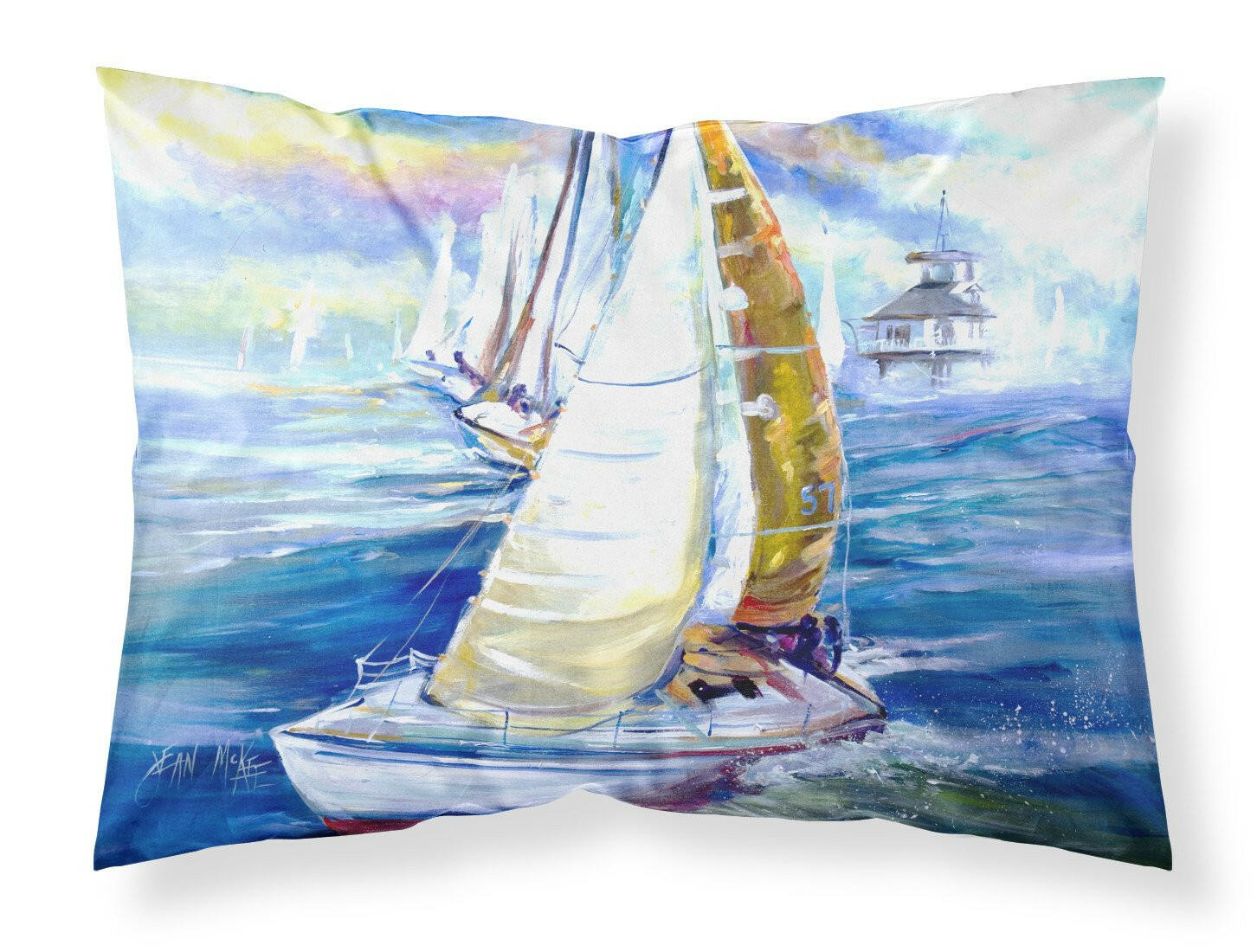Rock my Boat Sailboats Standard Pillowcase Lightweight Super Soft Easy Care Decorative Artwork Pillowcase, Standard