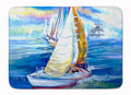 Rock my Boat Sailboats Memory Foam Kitchen Mat Machine Washable Anti-Fatigue Cushion Comfort Bath or Kitchen Rug