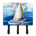 Rock my Boat Sailboats Leash or Key Holder Wall Hooks, Coat Rack Wall Mount, for Hanging Keys, Towels, Aprons, Leashes