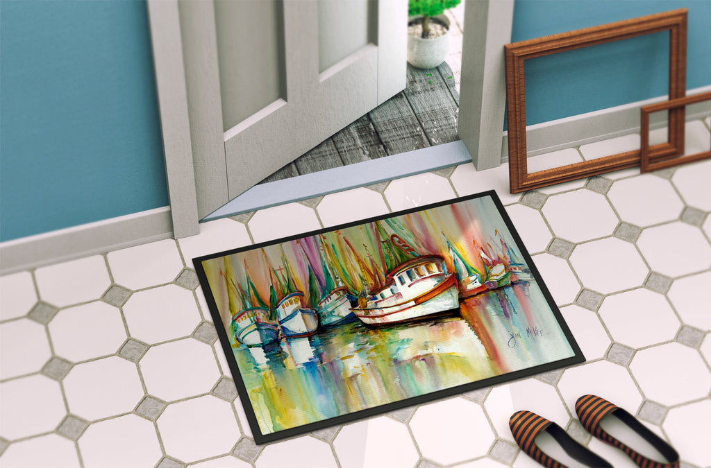Shrimp Fleet Doormat Indoor Outdoor 24H X 36W Front Door Mat Rugs for Entryway, Non Slip Washable Low Pile,