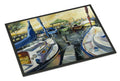 Seven Boats Sailboats Doormat Indoor Outdoor 18H X 27W Front Door Mat Rugs for Entryway, Non Slip Washable