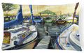 Seven Boats Sailboats Decorative Throw Pillow 12x16 Indoor Outdoor Accent Cushion, Fabric Cover with Insert for Sofa, Bed, Porch & Living Room