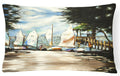 Sailing Lessons Sailboats Decorative Throw Pillow 12x16 Indoor Outdoor Accent Cushion, Fabric Cover with Insert for Sofa, Bed, Porch & Living Room