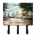 Sailing Lessons Sailboats Leash or Key Holder Wall Hooks, Coat Rack Wall Mount, for Hanging Keys, Towels, Aprons, Leashes