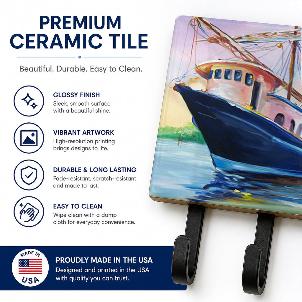 Shrimper Southern Star Leash or Key Holder Wall Hooks, Coat Rack Wall Mount, for Hanging Keys, Towels, Aprons, Leashes