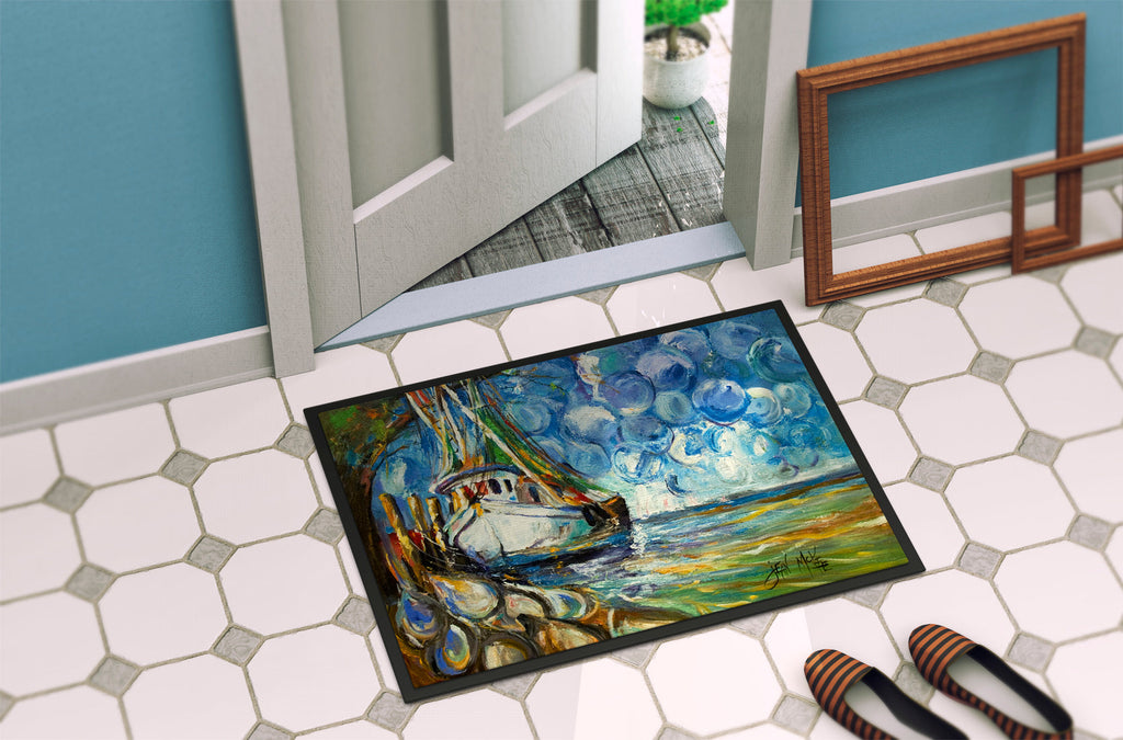 Shrimp Boat  101 Doormat Indoor Outdoor 24H X 36W Front Door Mat Rugs for Entryway, Non Slip Washable Low Pile,