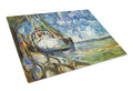 Shrimp Boat  101 Cutting Board Tempered Glass Kitchen Cutting Surface, Heat Resistant Chopping, Non-Slip Feet, Food Prep & Serving