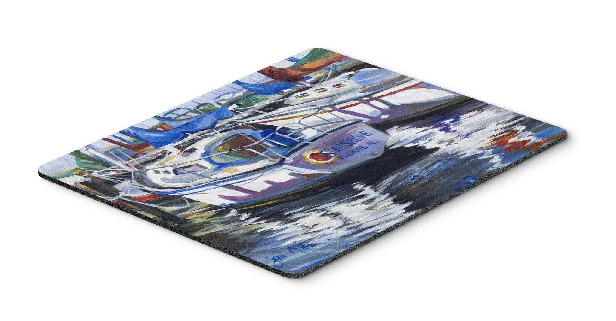 Sunshine Sailboat Mouse Pad, Heat Resistant Trivet Hot Pad , Non Slip Rubber Desk Mat, Kitchen Counter Protector, Home Office Decor Gift