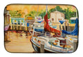 Sunset Bay Sailboat Dish Drying Mat Absorbent Dish Drying Mat Pad for Kitchen Counter Dish Drainer Mat for Countertop, 14 x 21", Multicolor