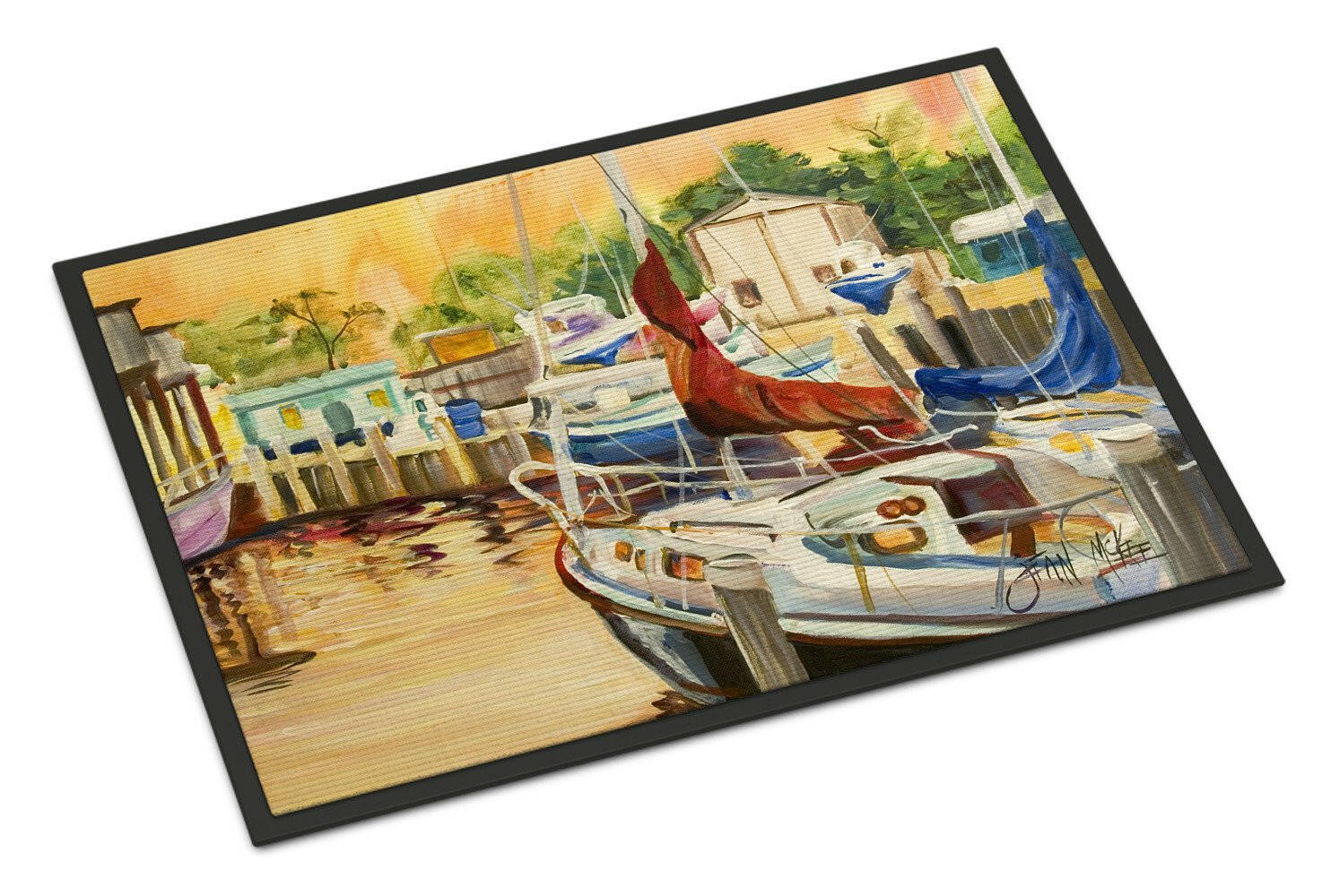 Sunset Bay Sailboat Doormat Indoor Outdoor 18H X 27W Front Door Mat Rugs for Entryway, Non Slip Washable