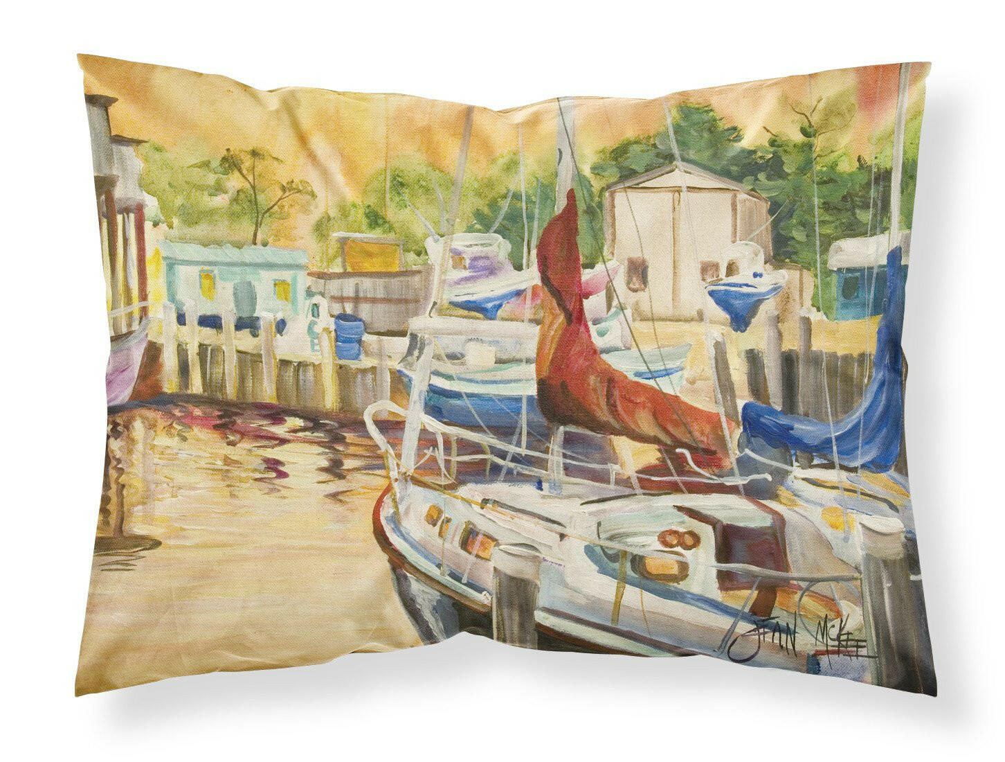 Sunset Bay Sailboat Standard Pillowcase Lightweight Super Soft Easy Care Decorative Artwork Pillowcase, Standard