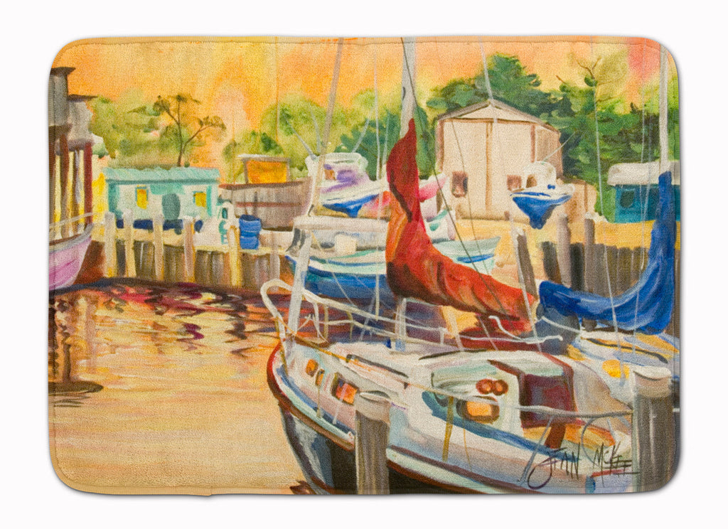 Sunset Bay Sailboat Memory Foam Kitchen Mat Machine Washable Anti-Fatigue Cushion Comfort Bath or Kitchen Rug